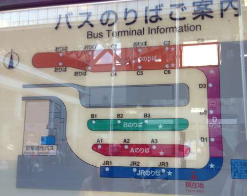 京都駅バス乗り場地図